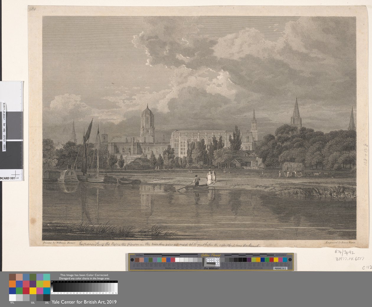Zuidelijk Uitzicht op Christ Church, etc., Vanaf de Weiden door James Basire