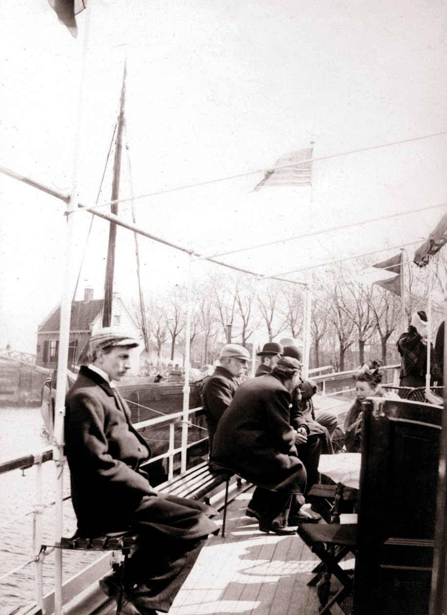 Bootpassagiers, Broek, Nederland, 1898 door James Batkin