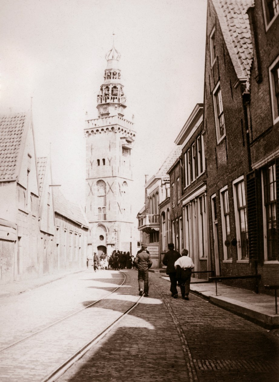 Straatscène, Monnickendam, Nederland, 1898 door James Batkin