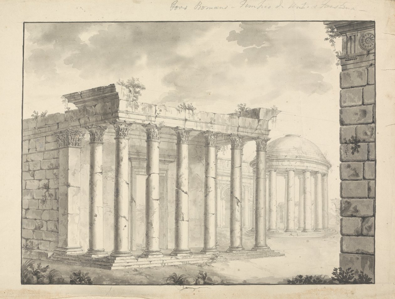 Ongeïdentificeerde Tempel Faustana (?) door James Bruce