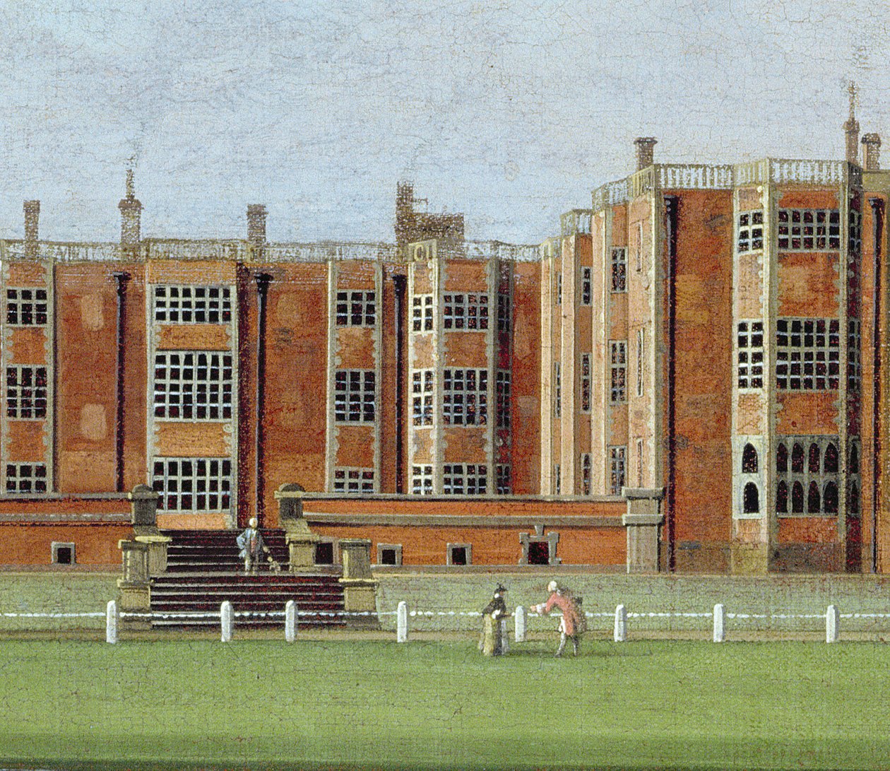 Uitzicht op Temple Newsam House, c.1750 (detail) door James Chapman