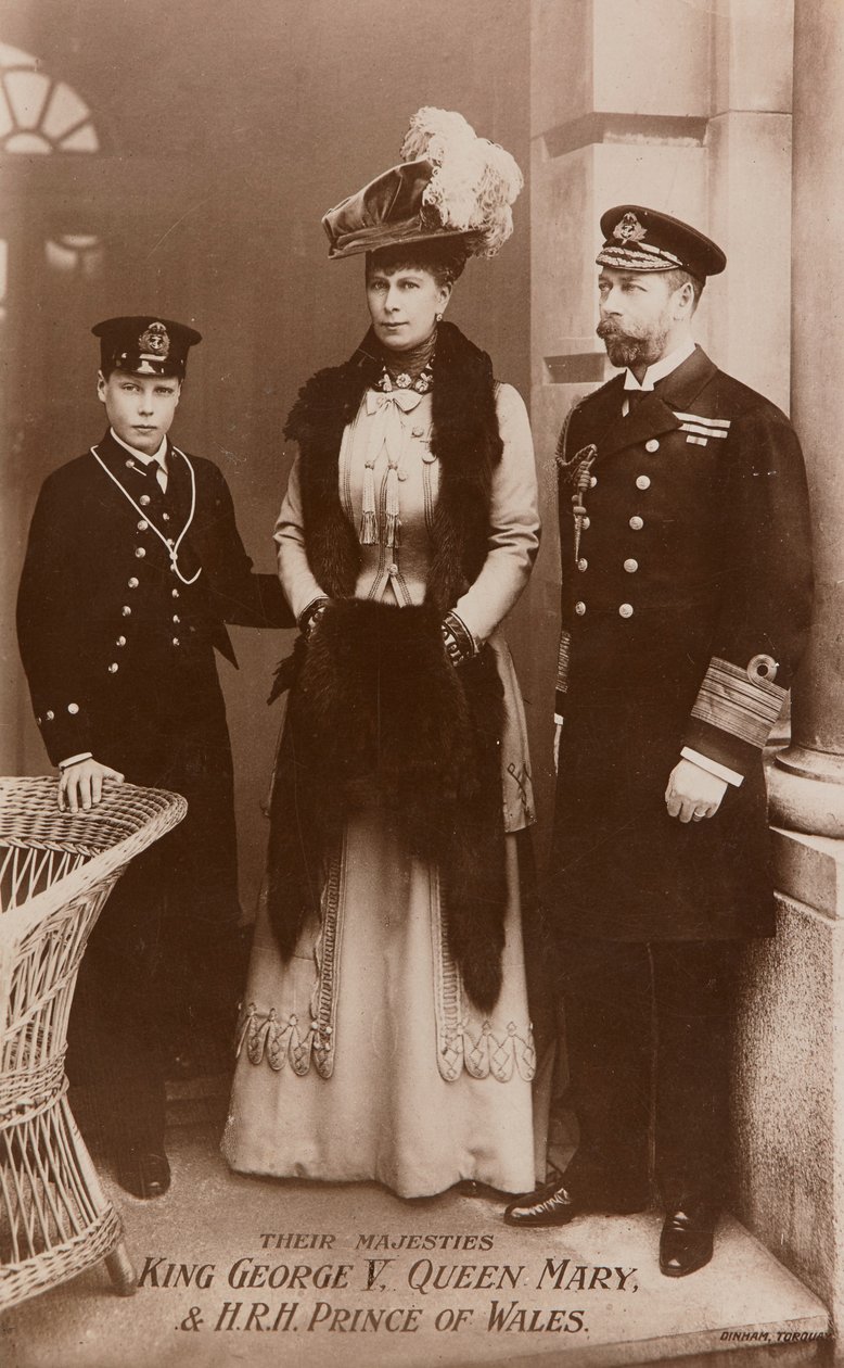 Koning George V, koningin Mary en de prins van Wales door James Charles Dinham