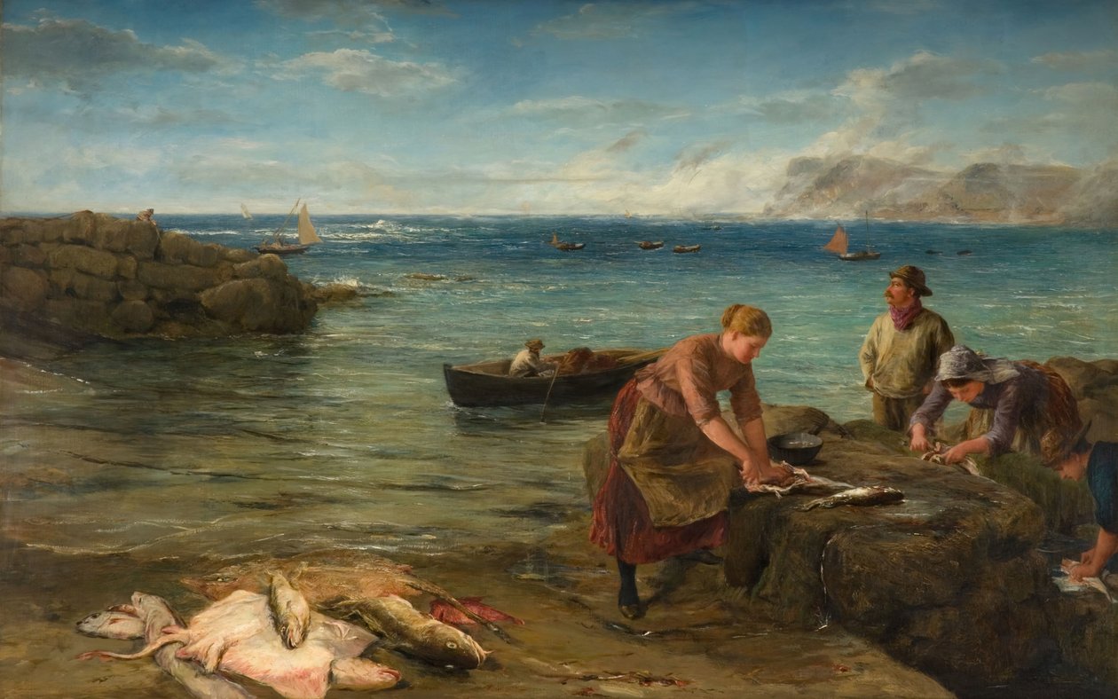 Ontbijten Voor De Porth door James Clarke Hook