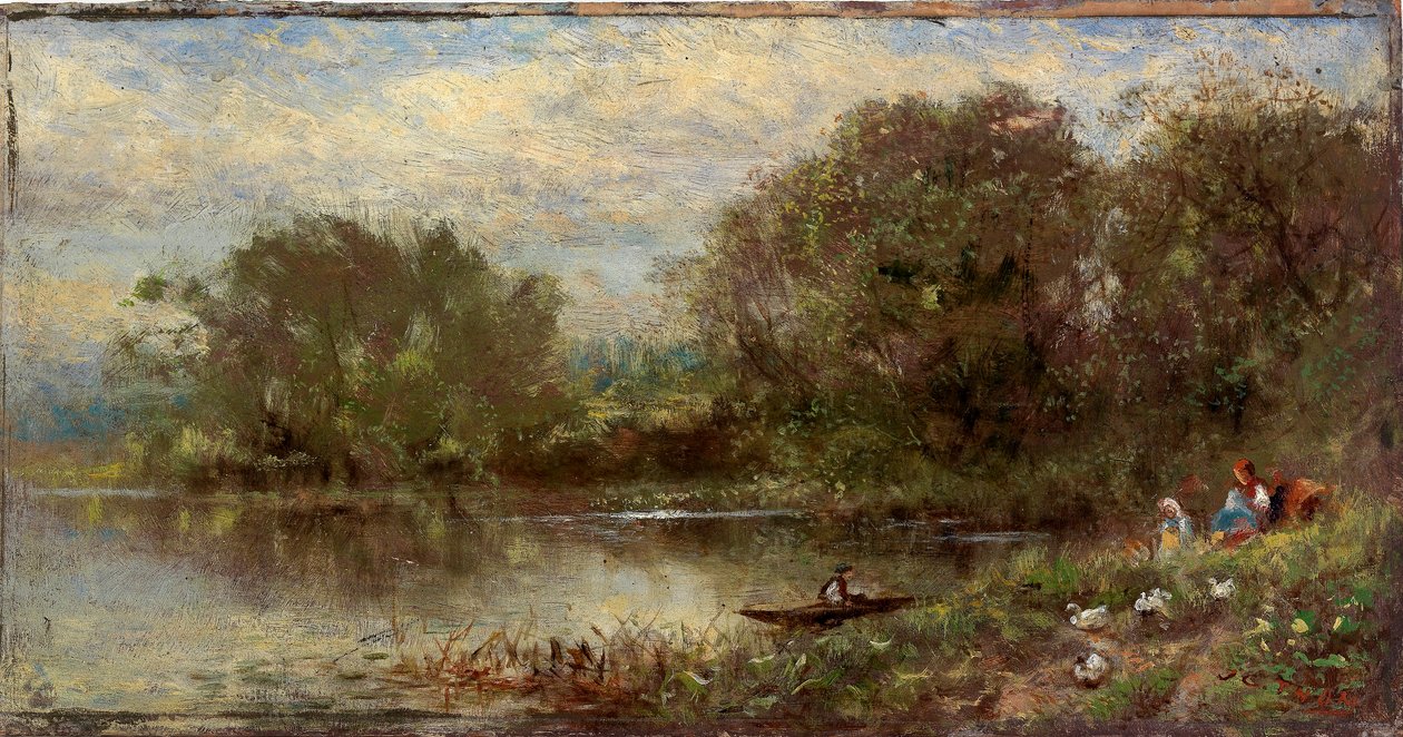Landschap genaamd "De Eikel door James Crawford Thom