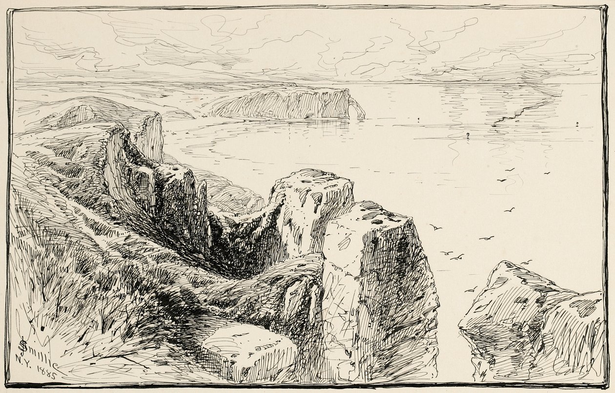Kliffen van Normandië, nabij Etretat door James David Smillie