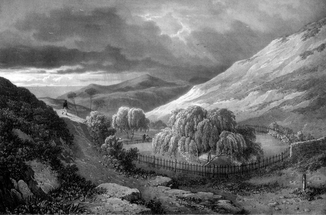 Graf van Napoleon Bonaparte, eiland Sint-Helena, 1824 door James Duffield Harding