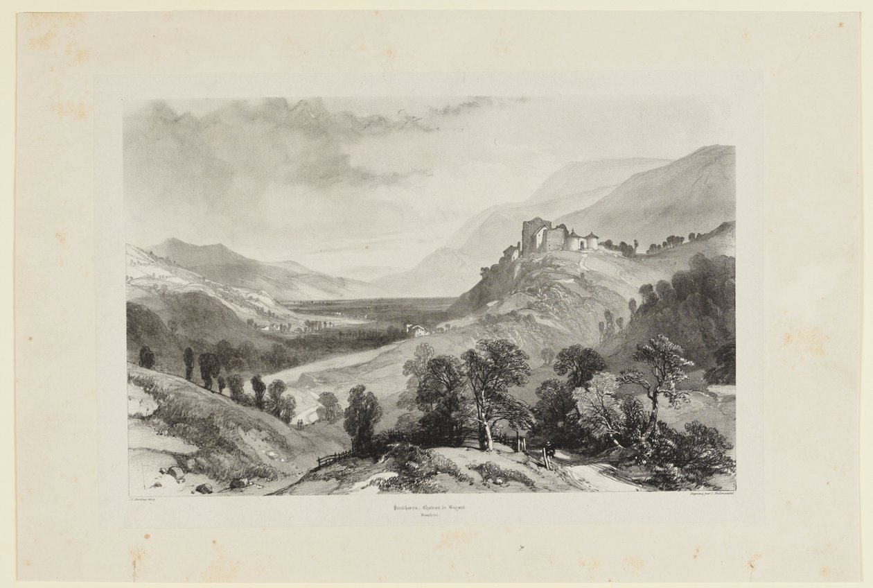 Pontcharra, kasteel van Bayard door James Duffield Harding