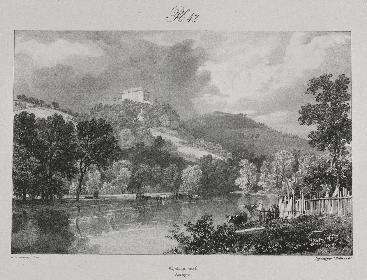 Pittoreske en romantische reizen door het oude Frankrijk. Auvergne: Château Neuf door James Duffield Harding