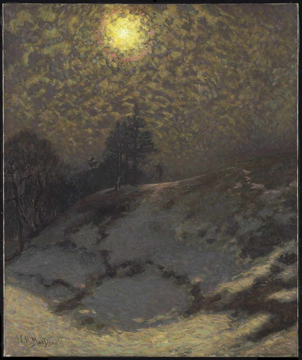 Vroege avond, winter, 1912 door James Edward Hervey Macdonald