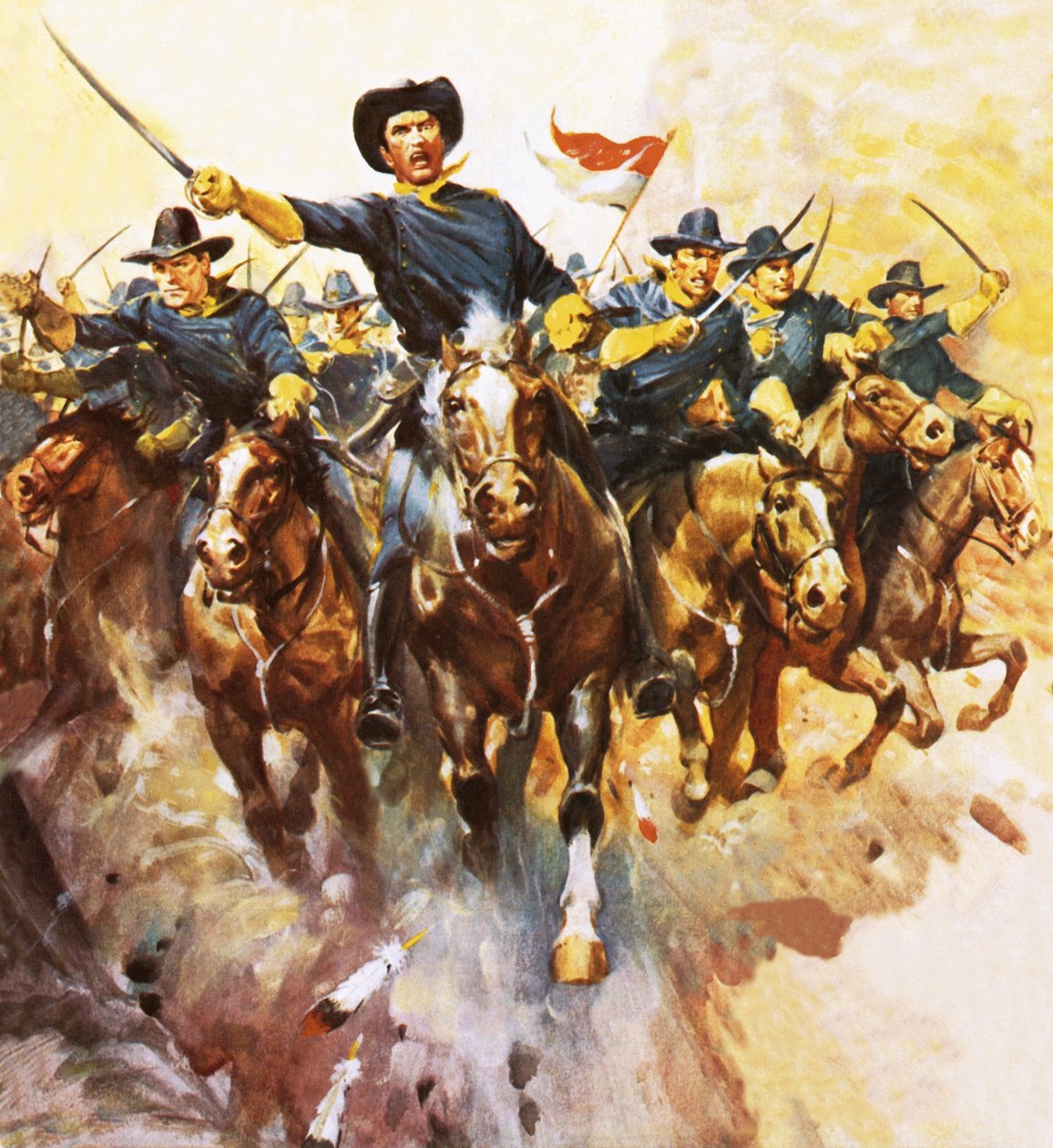 Aanval van de Amerikaanse cavalerie door James Edwin McConnell