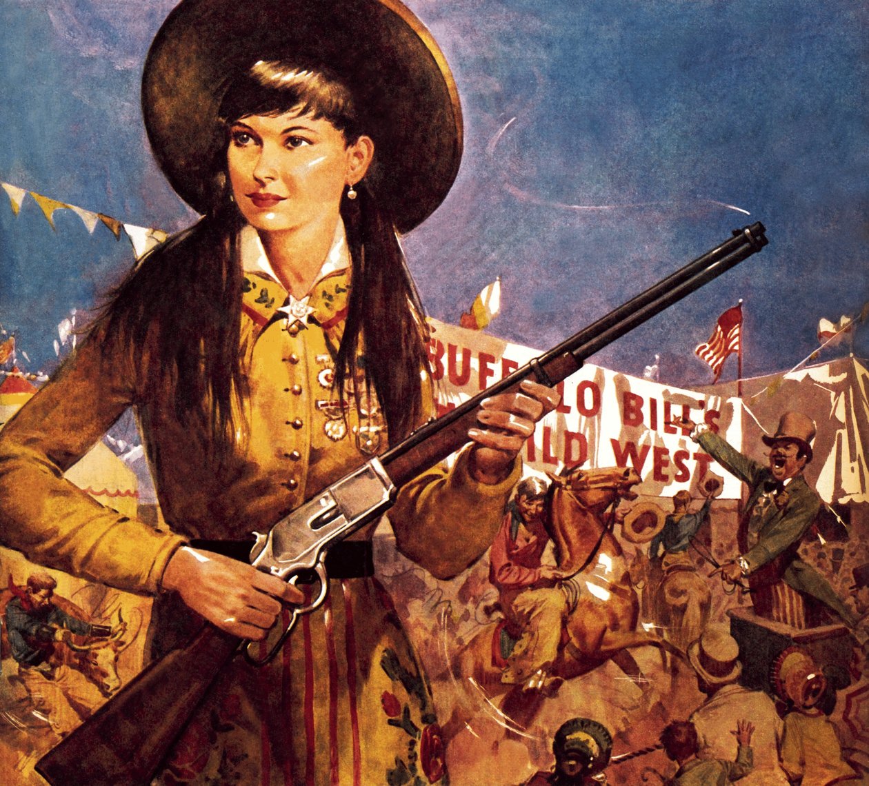 Scherpschutter Annie -- Annie Oakley en haar geweer door James Edwin McConnell