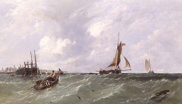 Vissers die Kreeftenpotten Leggen door James Edwin Meadows