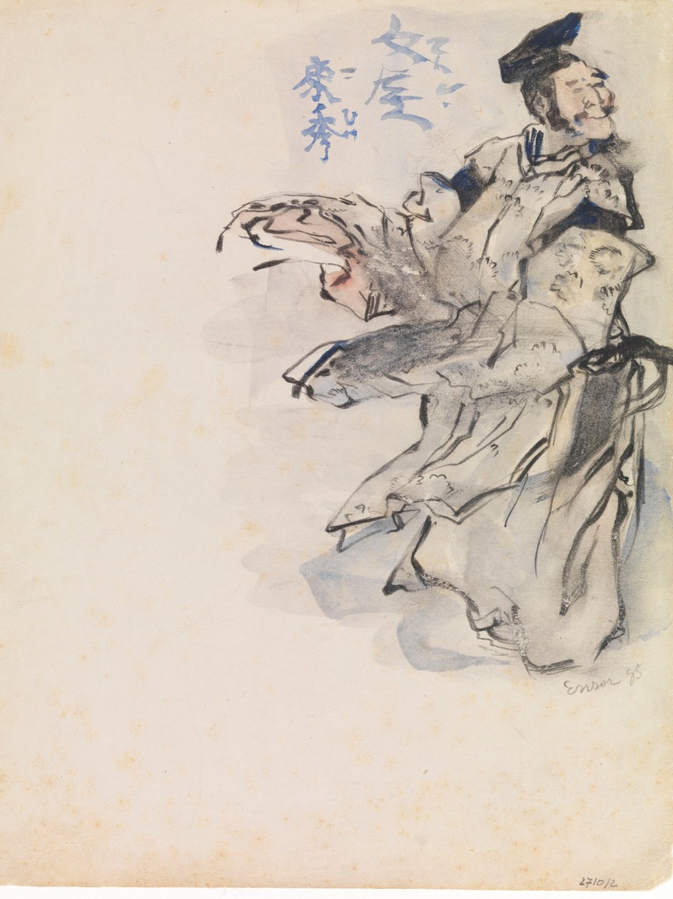 Chinoiserie, een man door James Ensor