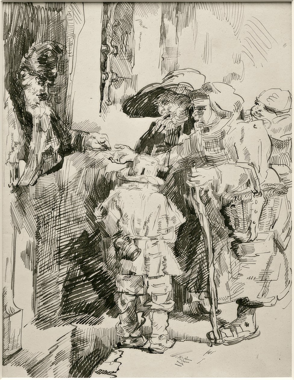 De bedelaars aan de voordeur door James Sidney Ensor