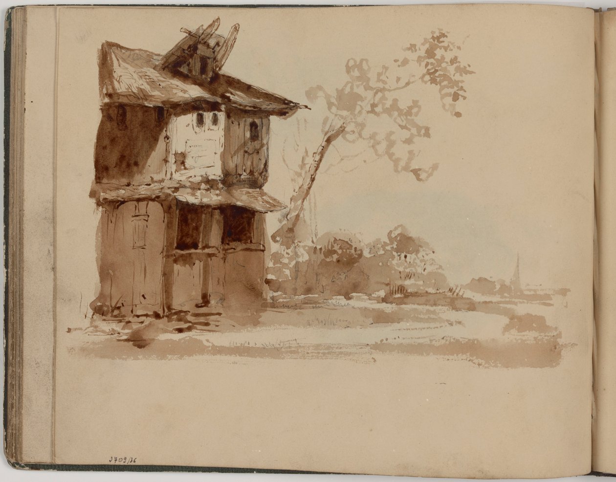 Huis met bomen door James Ensor