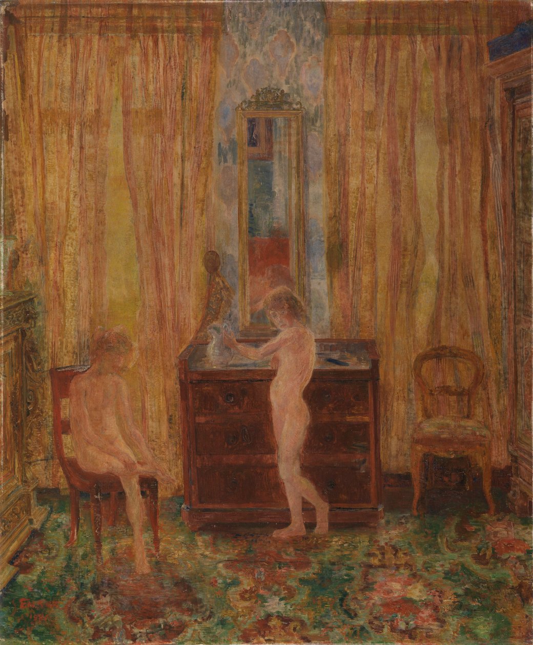Kinderen aan het ochtendtoilet door James Ensor