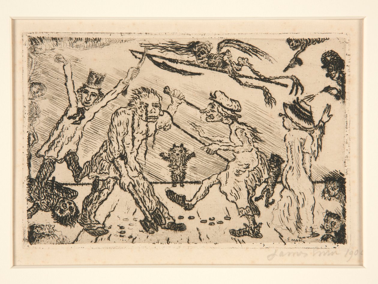 De woede, uit de portfolio De hoofdzonden door James Ensor
