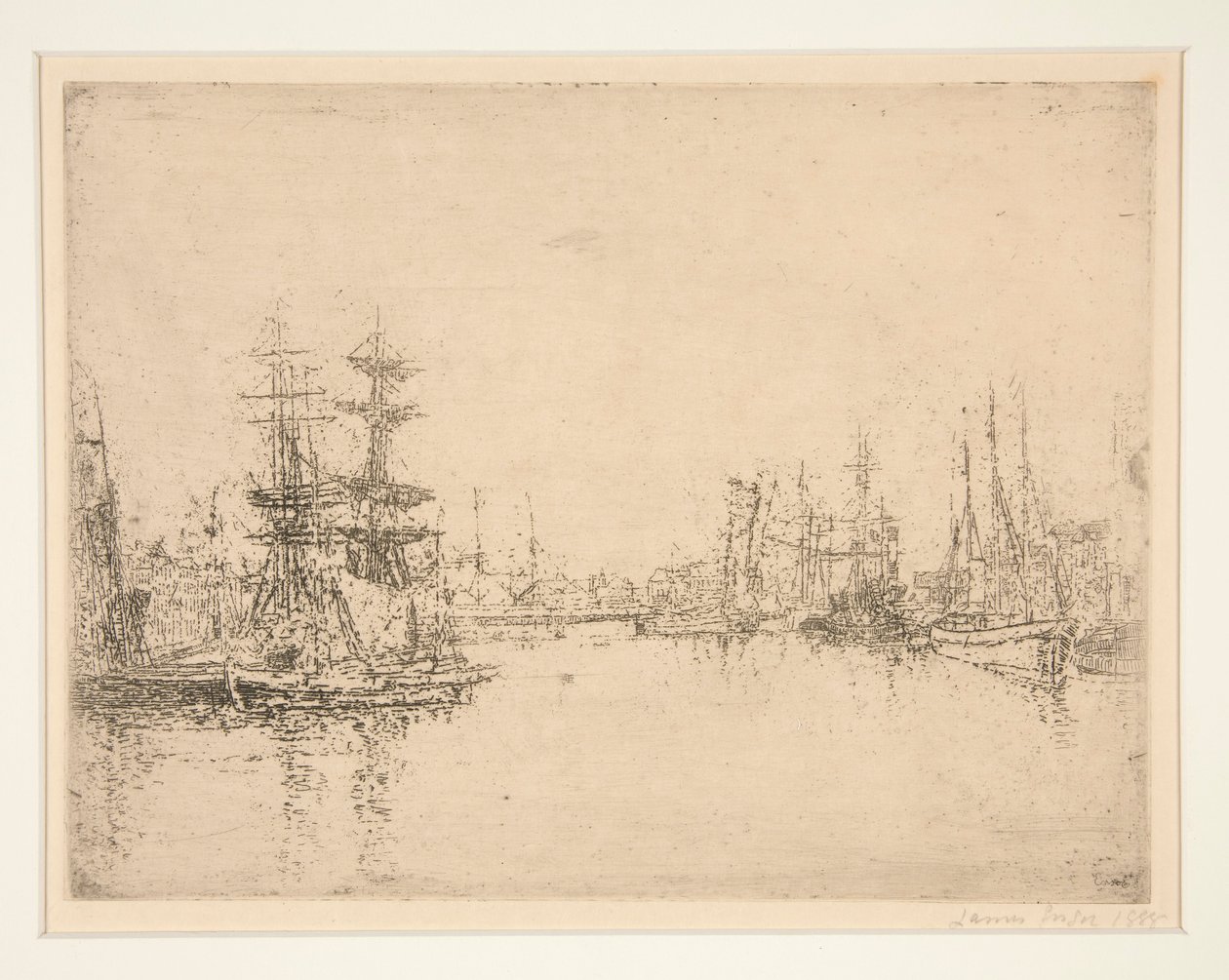 Le grand bassin, Ostende door James Ensor