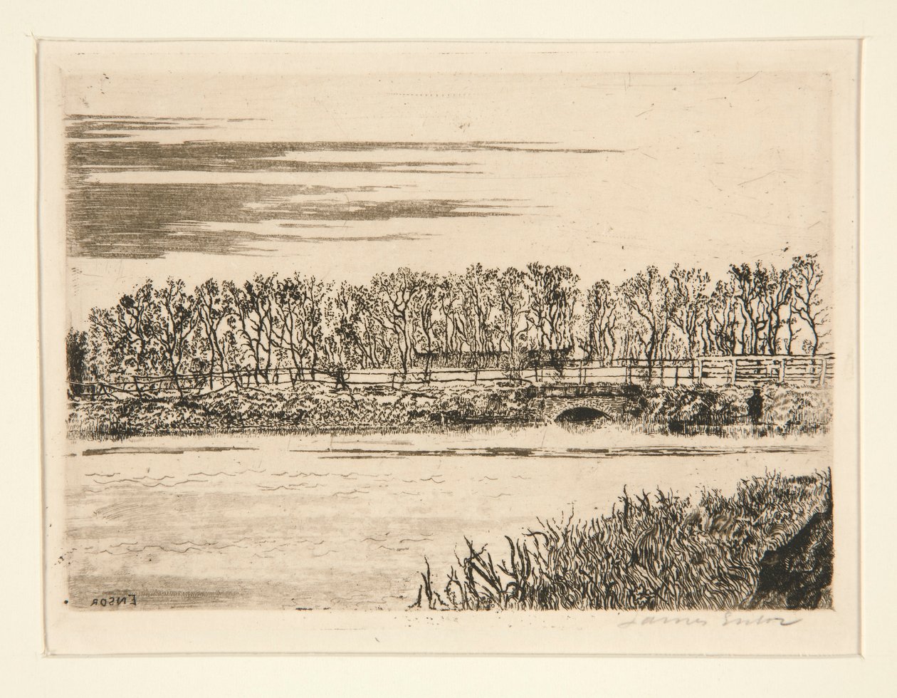 De brug in het bos bij Oostende door James Ensor