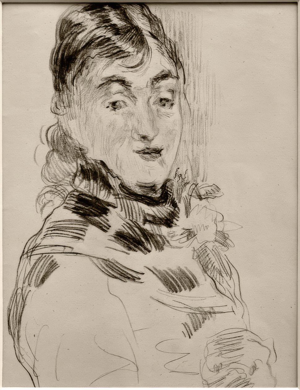 Méry Laurent met een mopshond door James Sidney Ensor