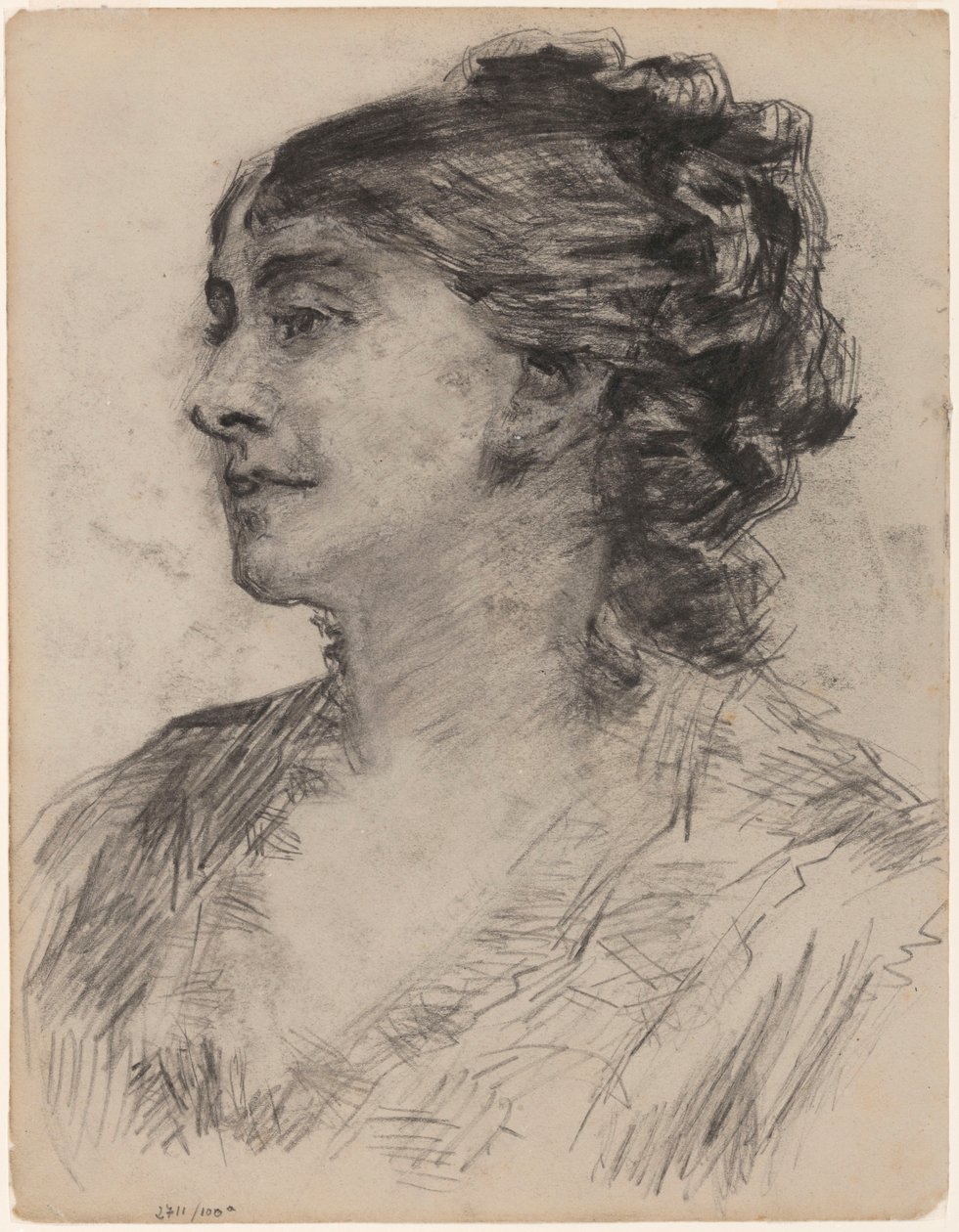 Portret van een vrouw door James Ensor