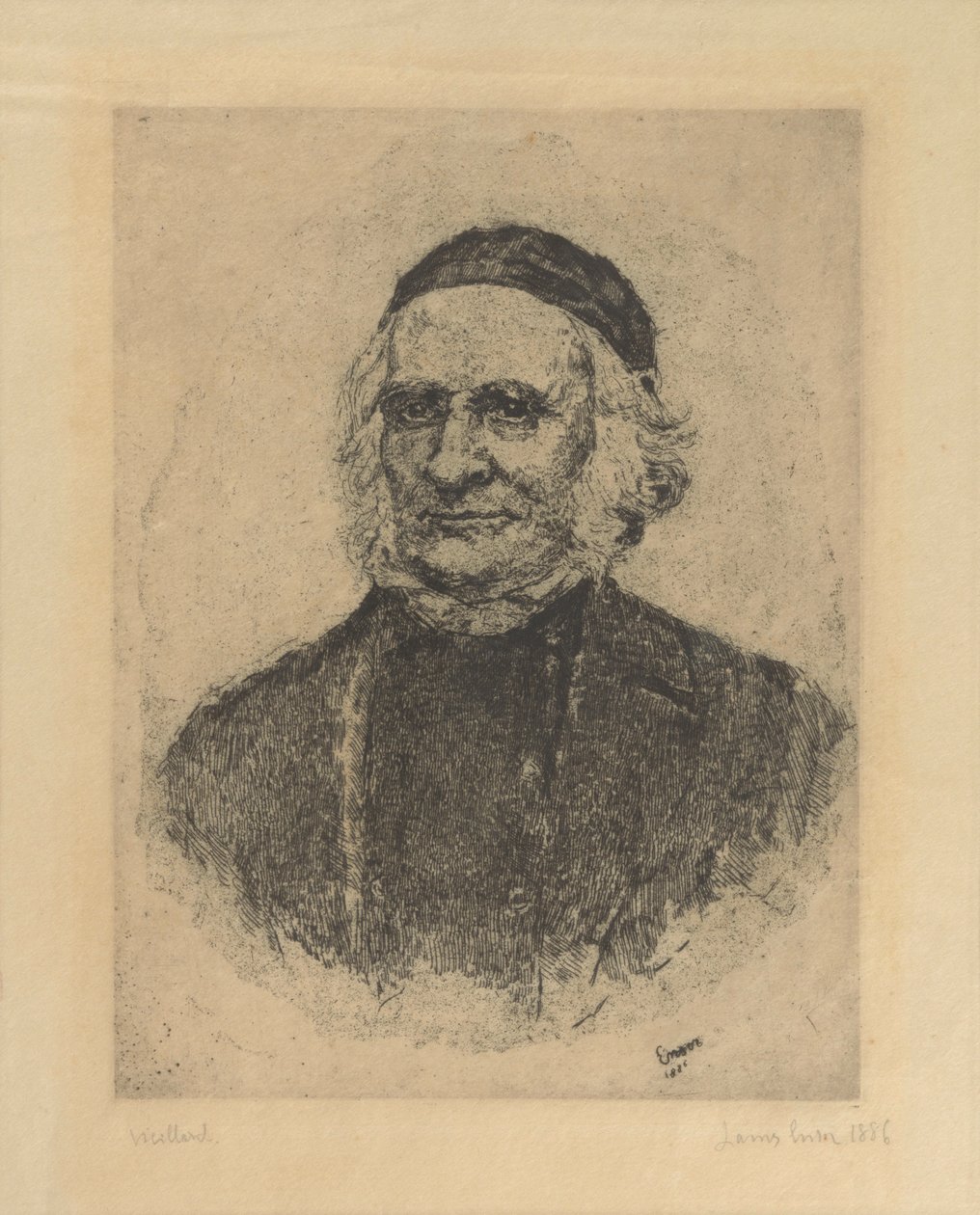 Portret van de Zweedse botanicus Elias Fries door James Ensor