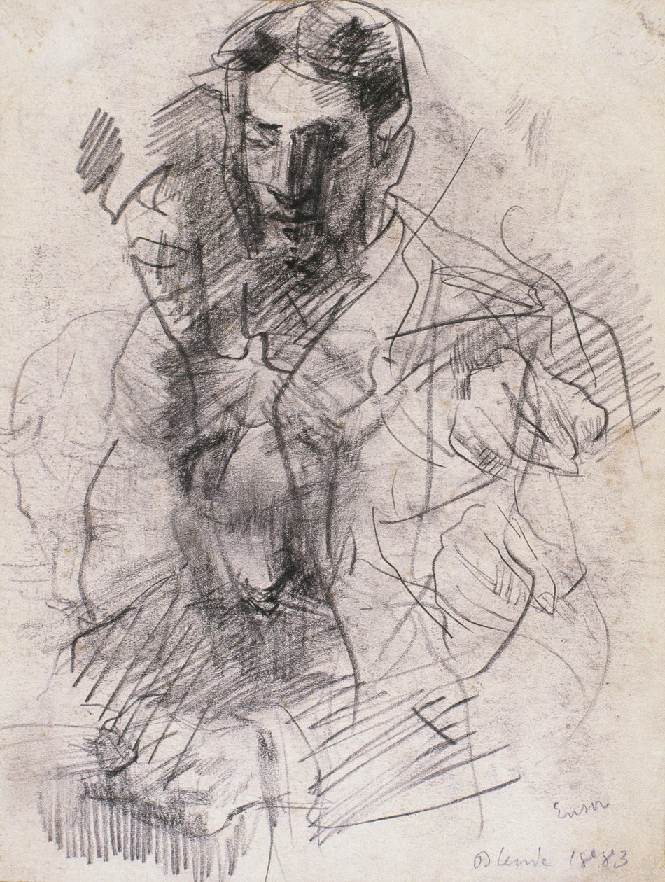 Portret van de kunstenaar, Willy Finch door James Ensor