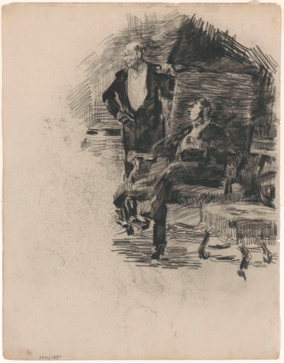 Zittende en staande heer door James Ensor