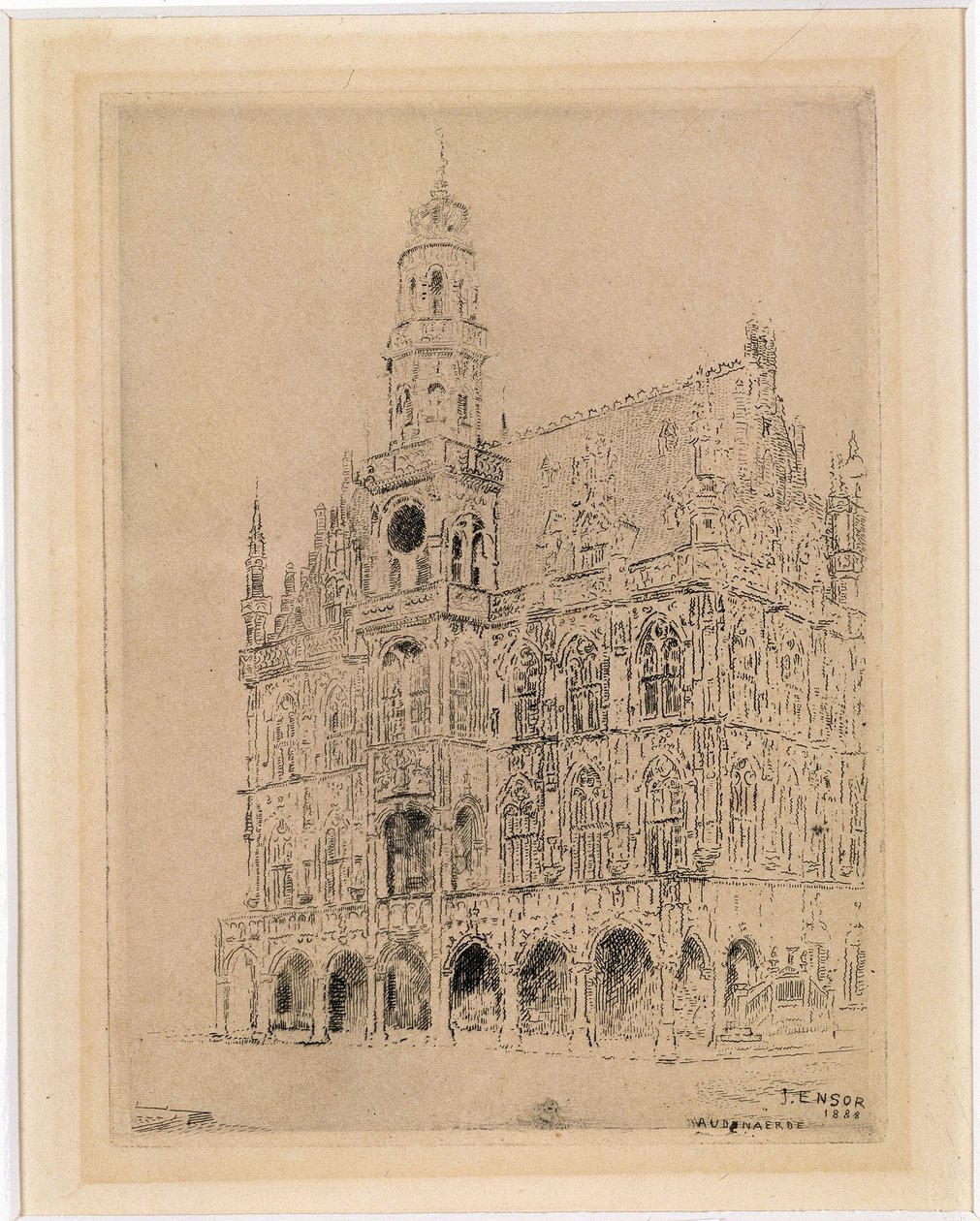 Stadhuis van Oudenaarde door James Ensor