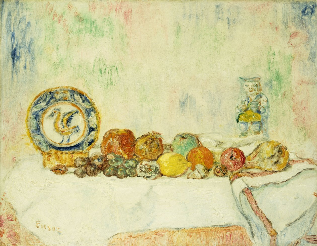 Stilleven met Fruit door James Ensor