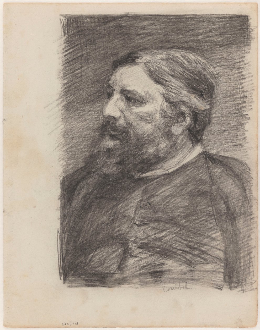 De schilder Gustave Courbet door James Ensor