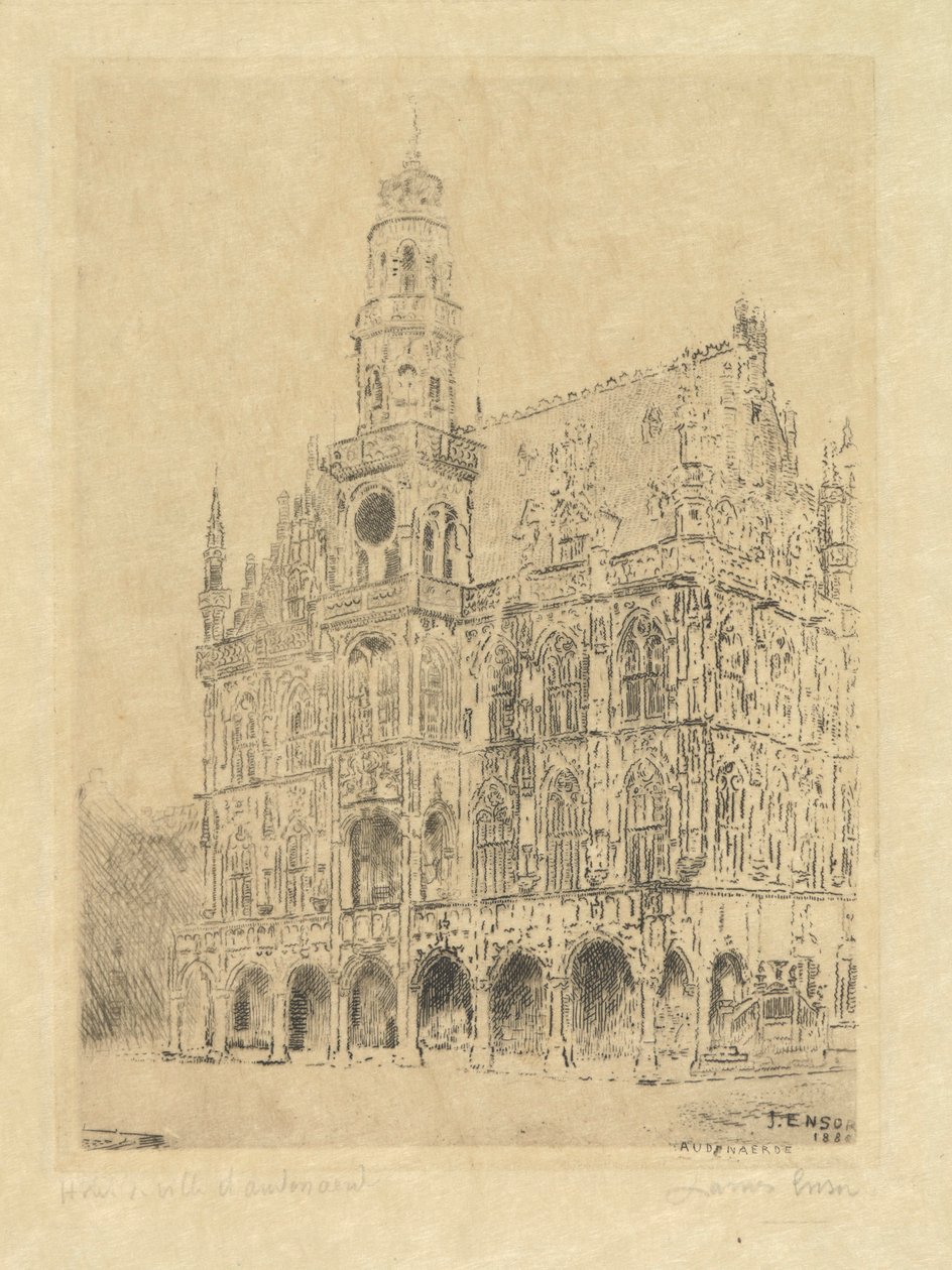 Stadhuis van Oudenaarde door James Ensor