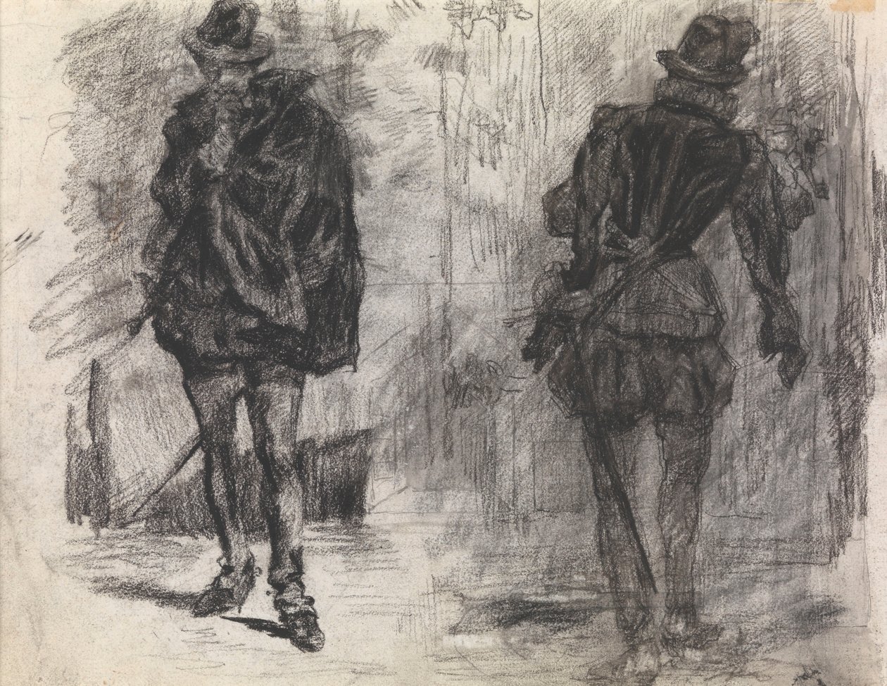 Twee Spaanse soldaten, de ene gezien van voren, de andere van achteren door James Ensor