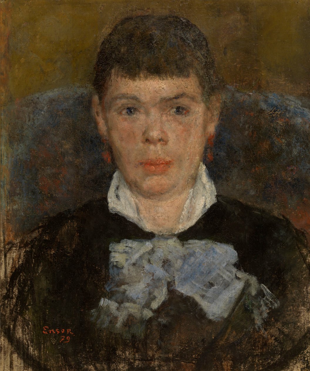 Vrouw met wipneus door James Ensor