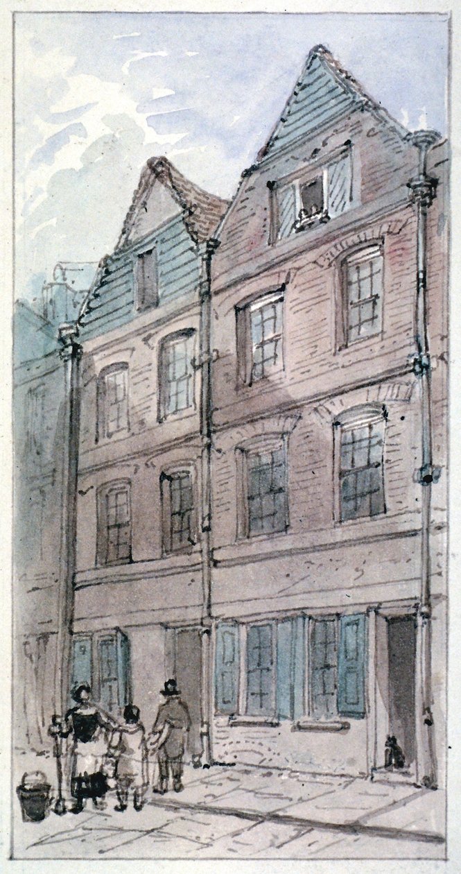 Huizen in Blackhorse Alley, Fleet Street, City of London door James Findlay