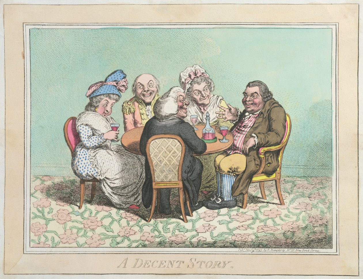Een fatsoenlijk verhaal, uitgegeven door Hannah Humphrey in 1795 door James Gillray
