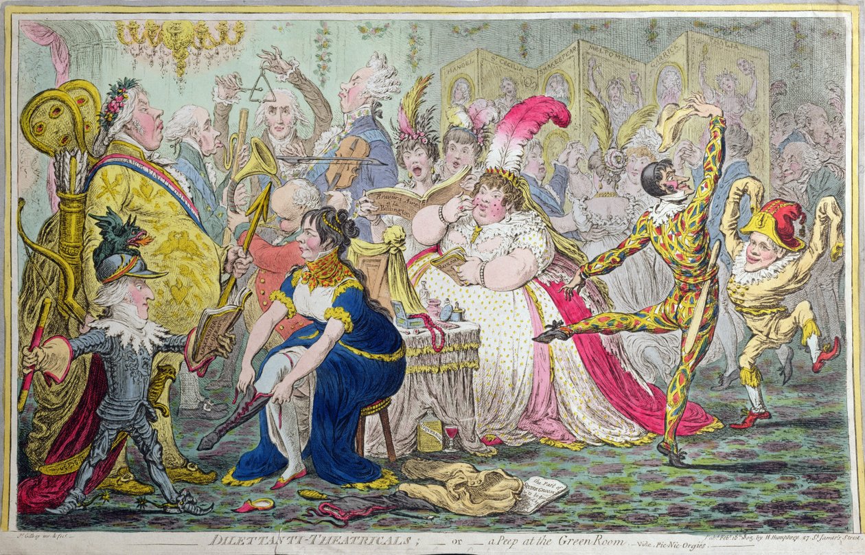 Een mars naar de bank, gepubliceerd op 22 augustus door James Gillray