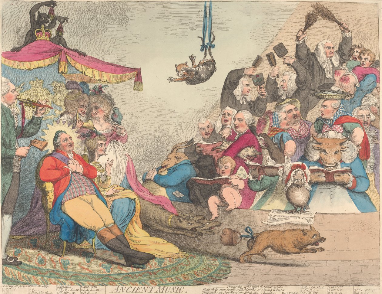 Oude muziek door James Gillray