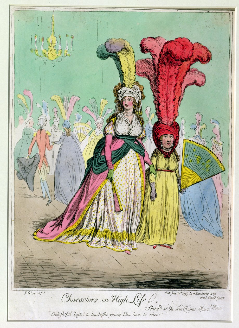 Personages in het hoge leven, gepubliceerd door Hannah Humphrey in 1795 door James Gillray