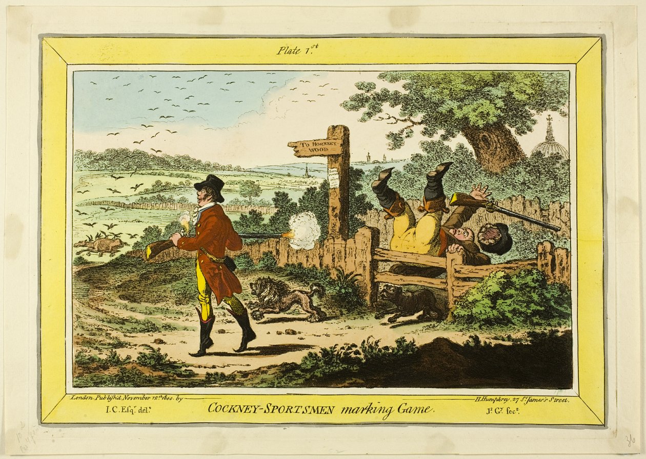 Cockney sportmannen markeerspel door James Gillray