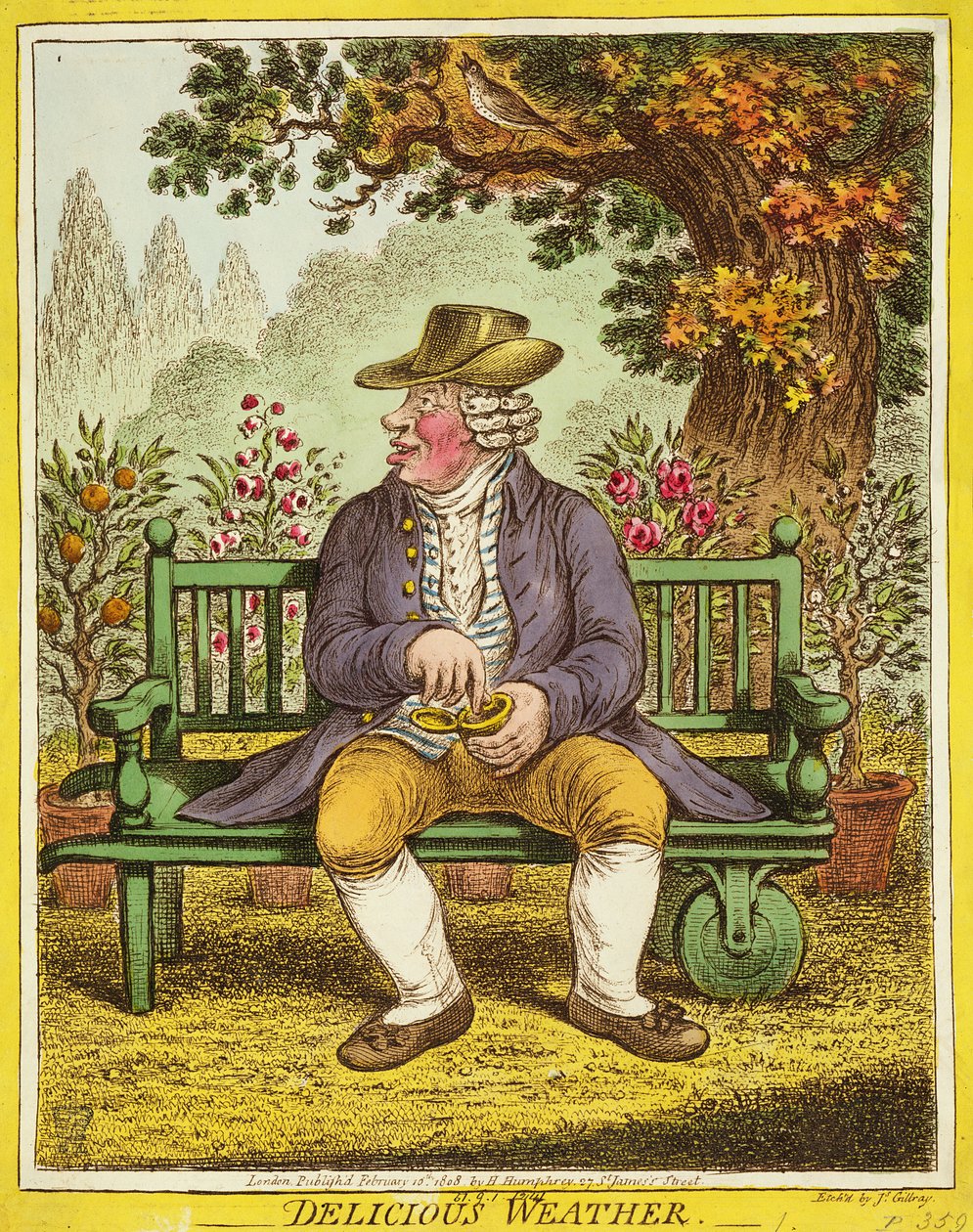 Heerlijk Weer, uitgegeven door Hannah Humphrey, 1808 door James Gillray