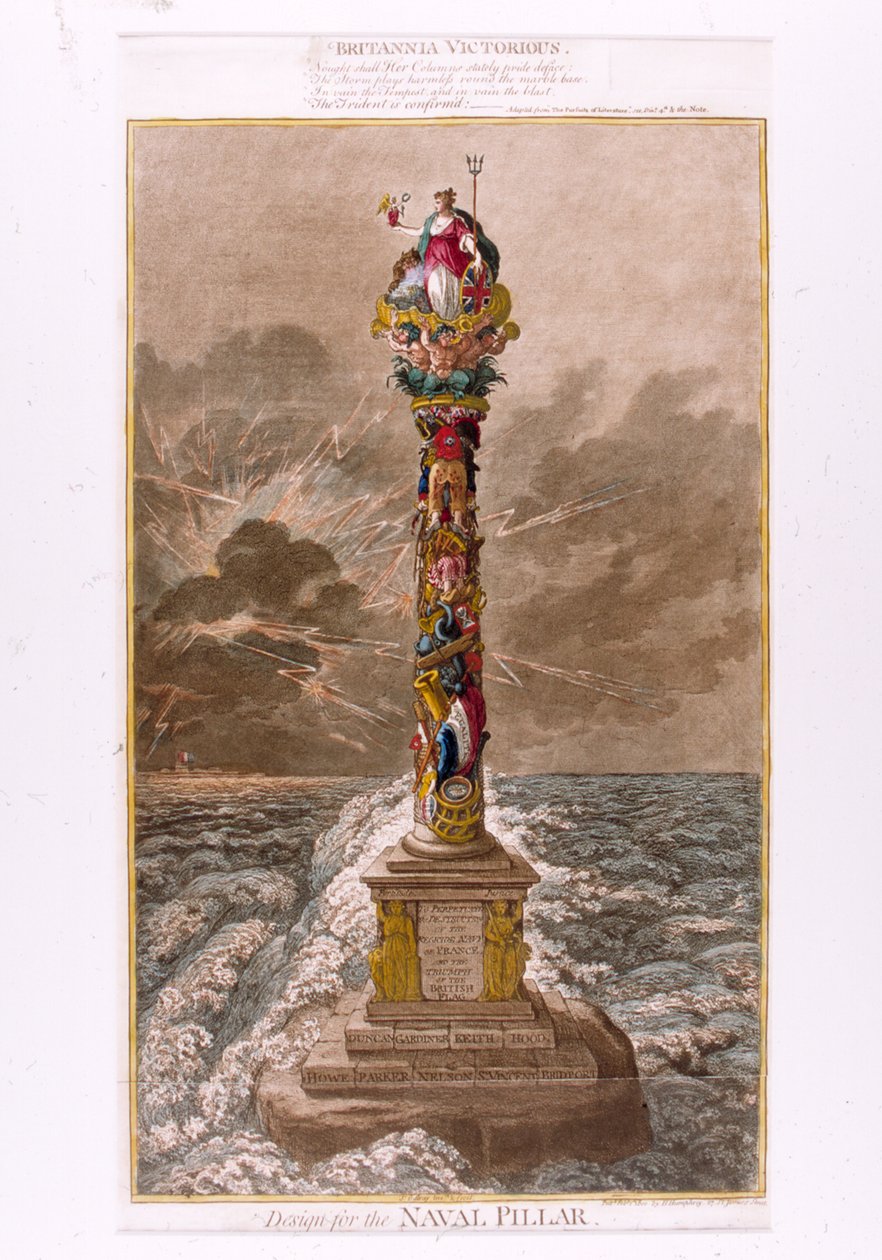 Ontwerp voor de marinezuil, 1800 door James Gillray