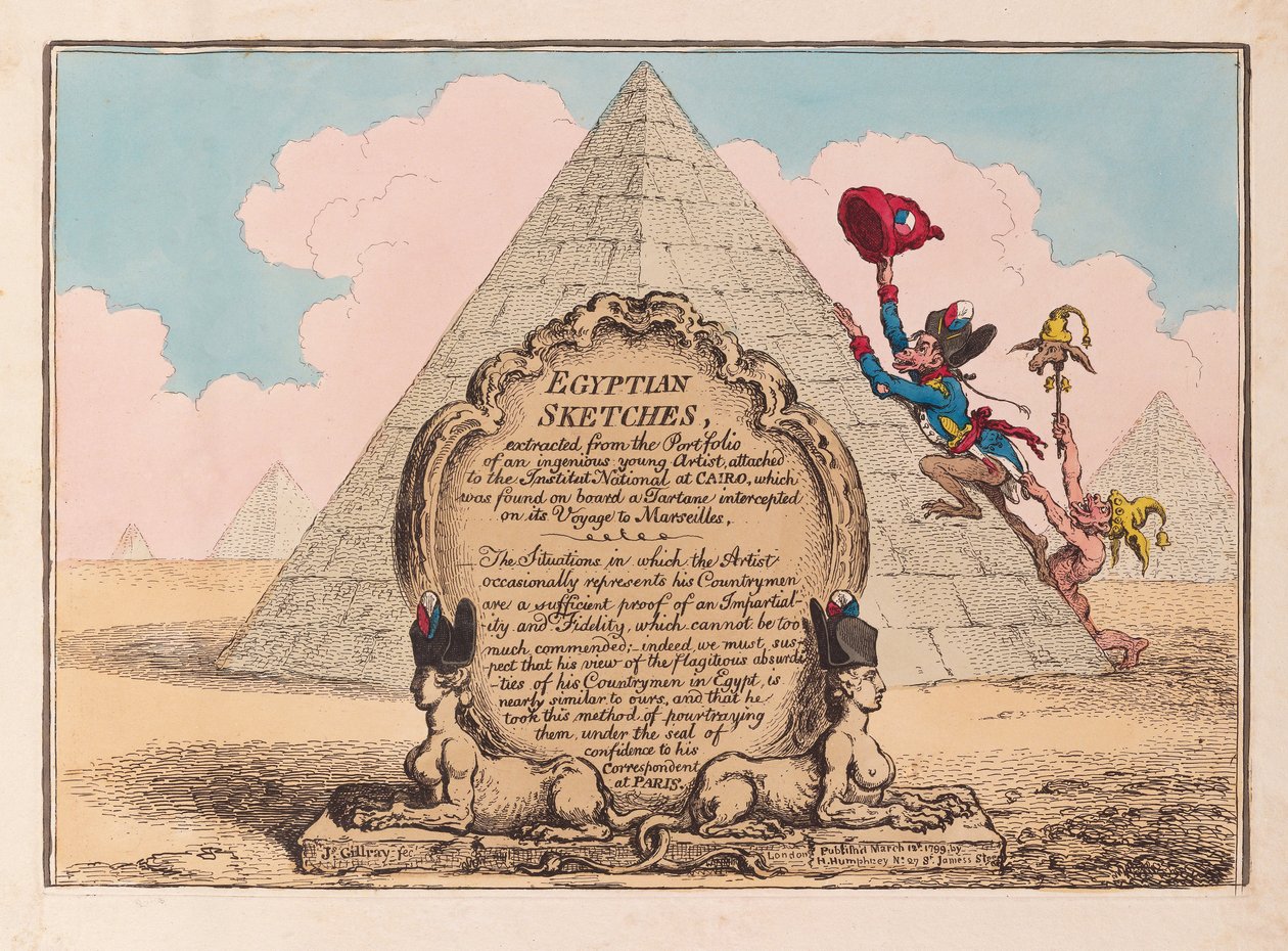 Egyptische schetsen, uitgegeven 1799 door James Gillray