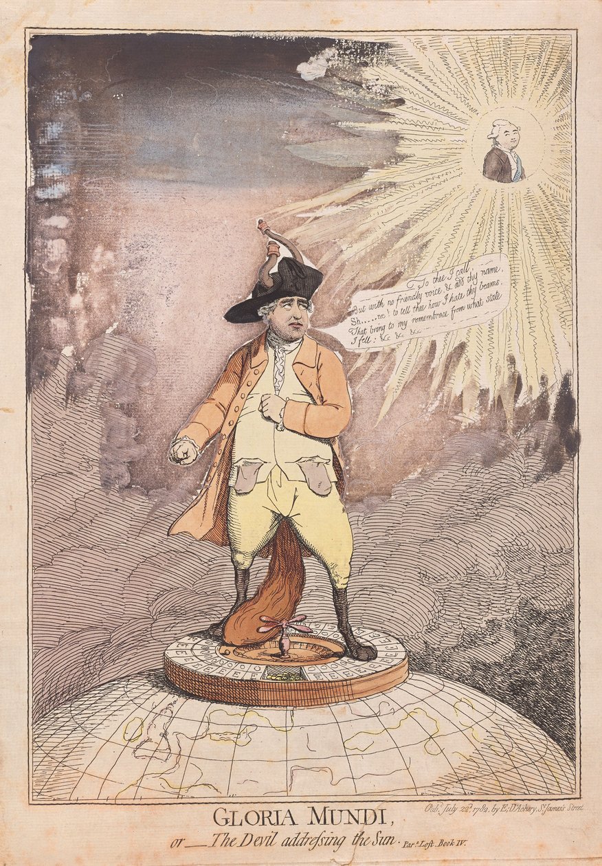 Gloria Mundi, of De Duivel spreekt de Zon toe door James Gillray