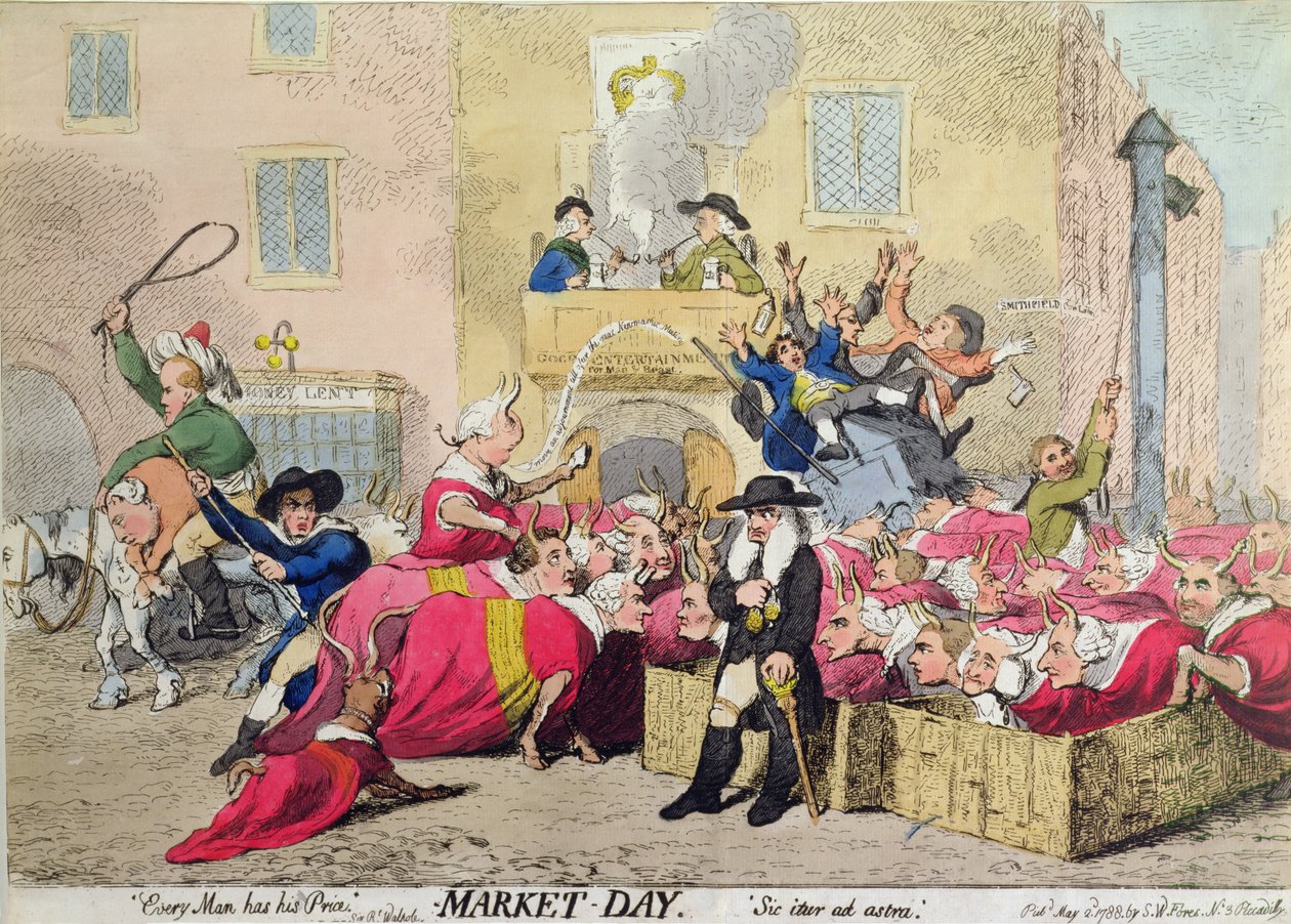 Marktdag door James Gillray