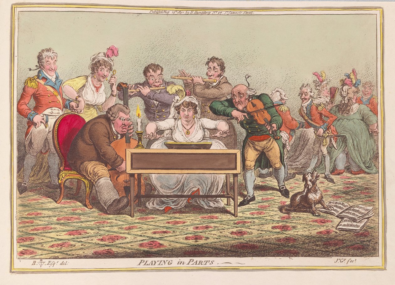 Spelen in Delen, uitgegeven 1801 door James Gillray