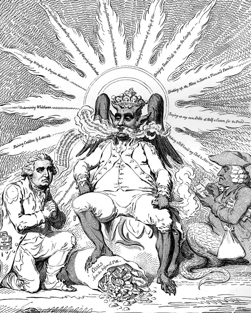 Satan in al zijn Glorie... door James Gillray