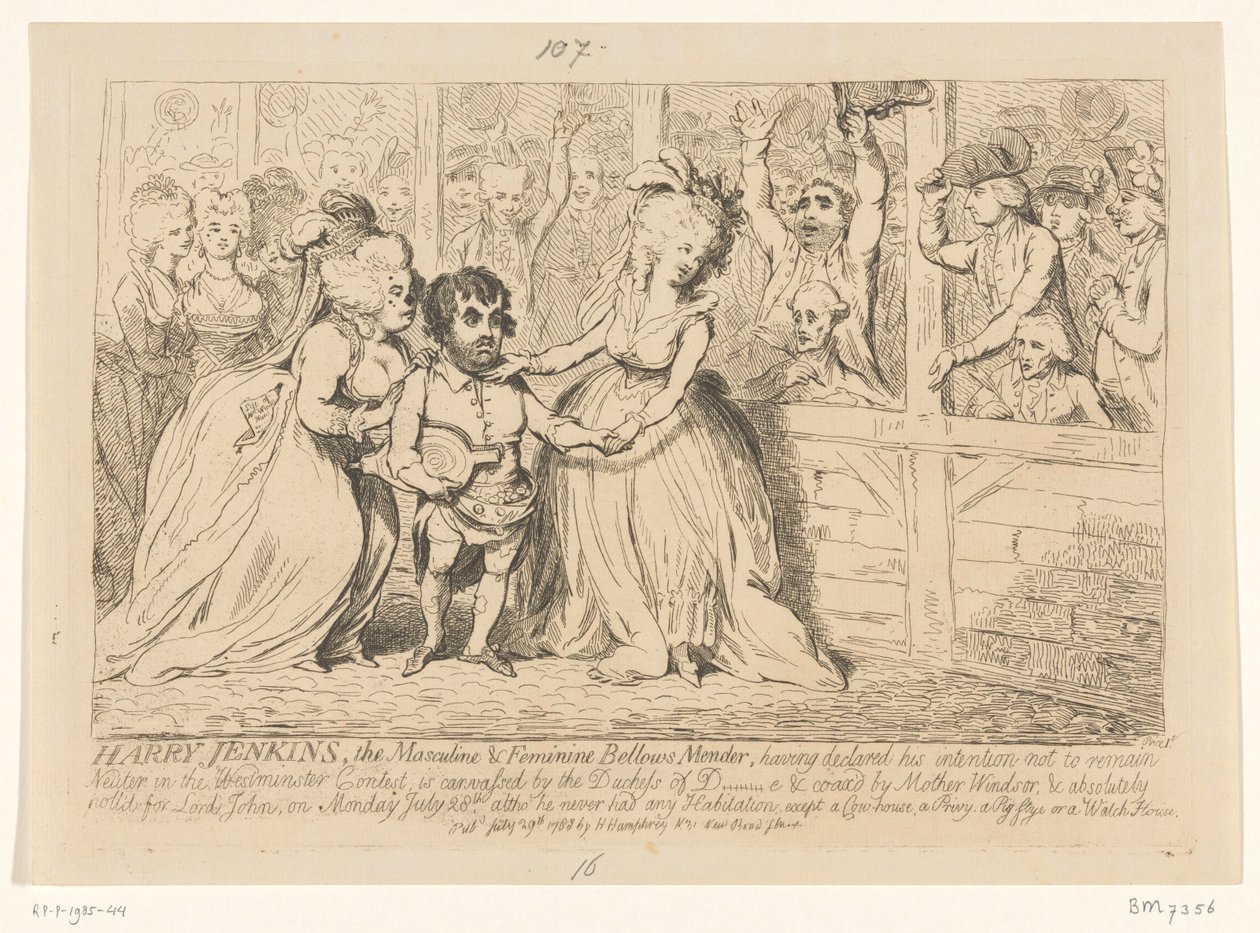 Spotprent op de Engelse binnenlandse politiek, 1788 door James Gillray