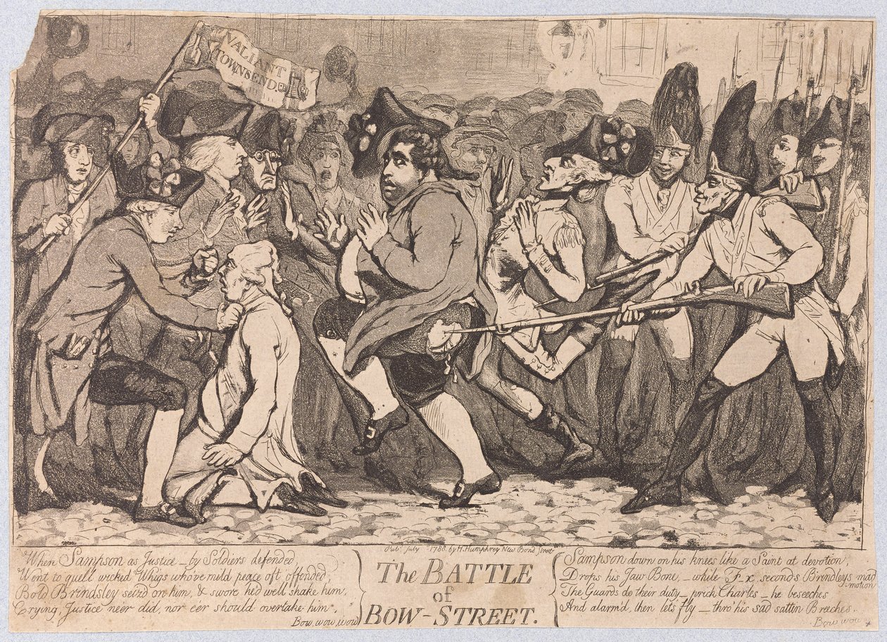 De slag van Bow-Street door James Gillray