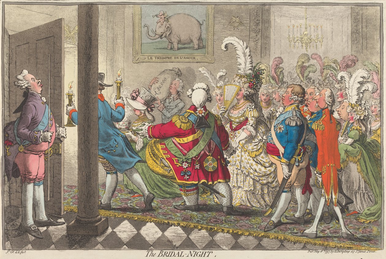 Die Hochzeitsnacht door James Gillray